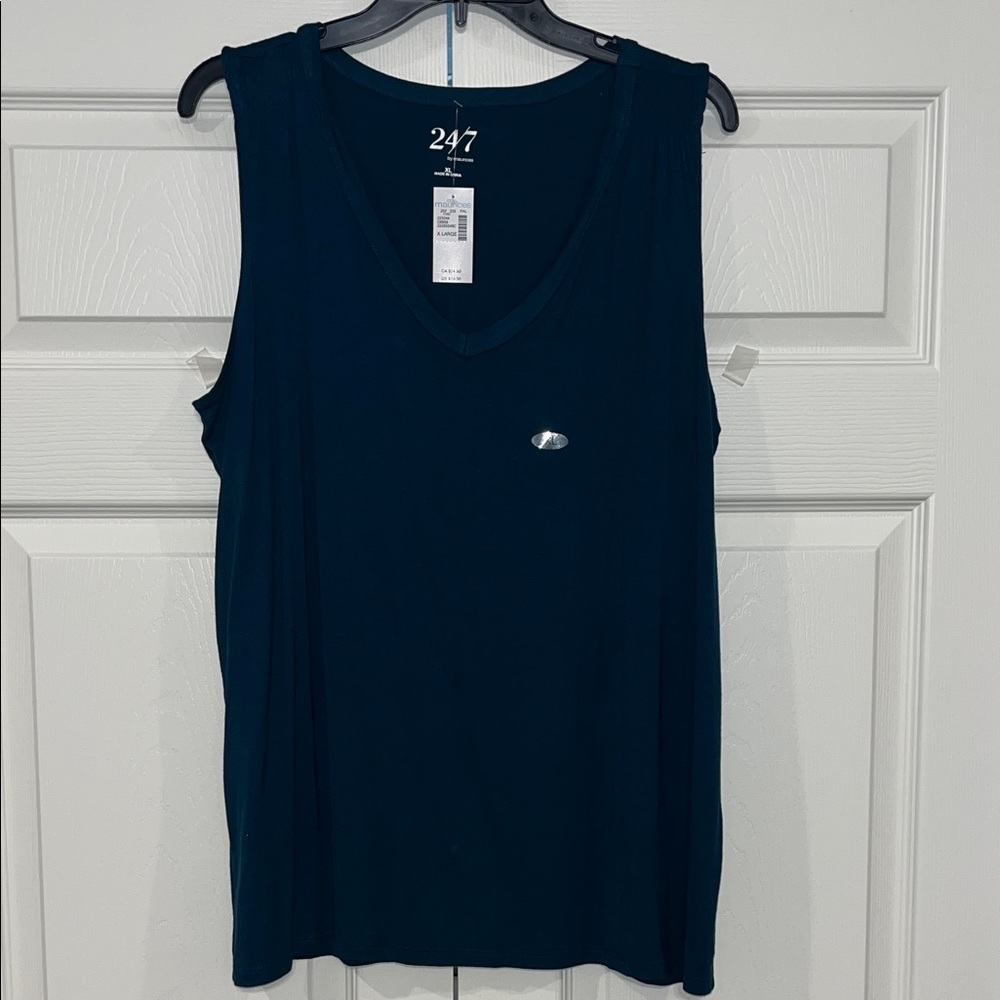 Maurices Navy V-Neck Tank Top